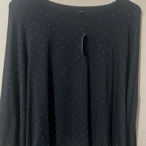Express  black embellished Crewneck batwing shirt women’s medium